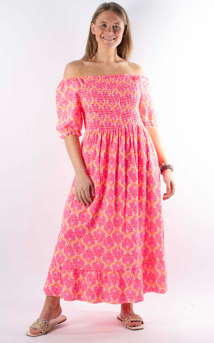 Kai Bardot Dress | Coral