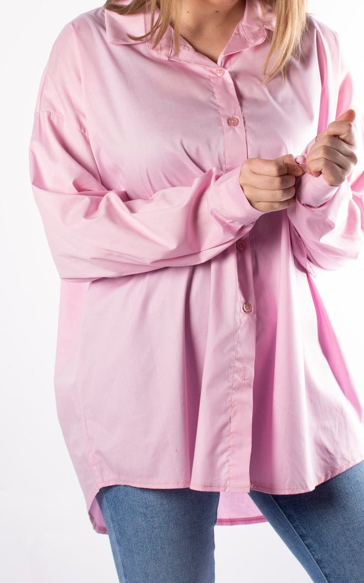 Kailani Long Sleeve Shirt | Plain Pink