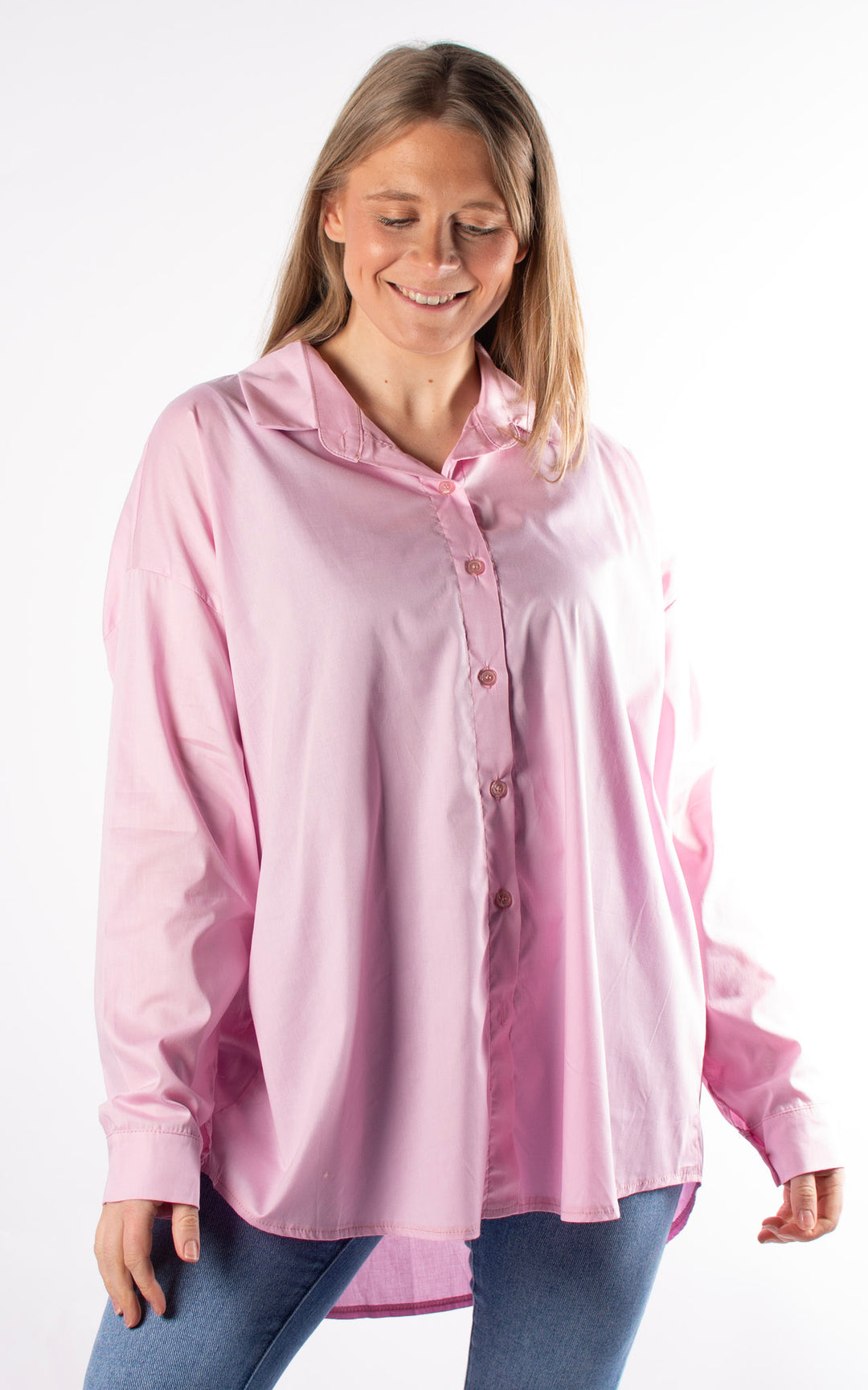 Kailani Long Sleeve Shirt | Plain Pink