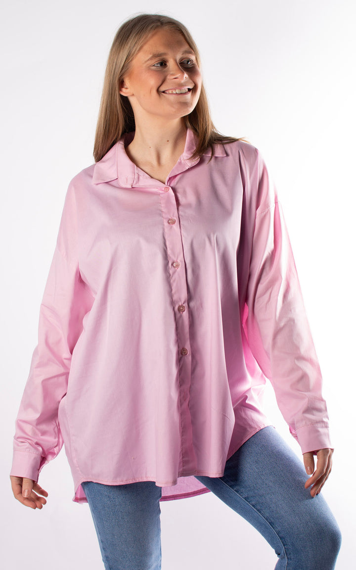 Kailani Long Sleeve Shirt | Plain Pink