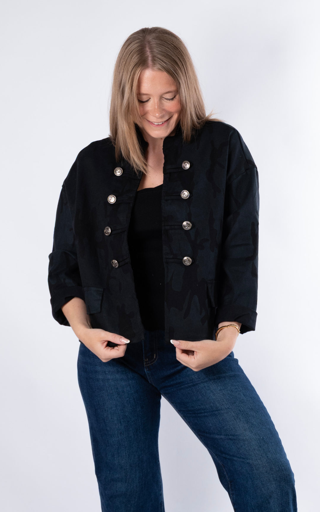 Kaisley Camo Jacket | Black