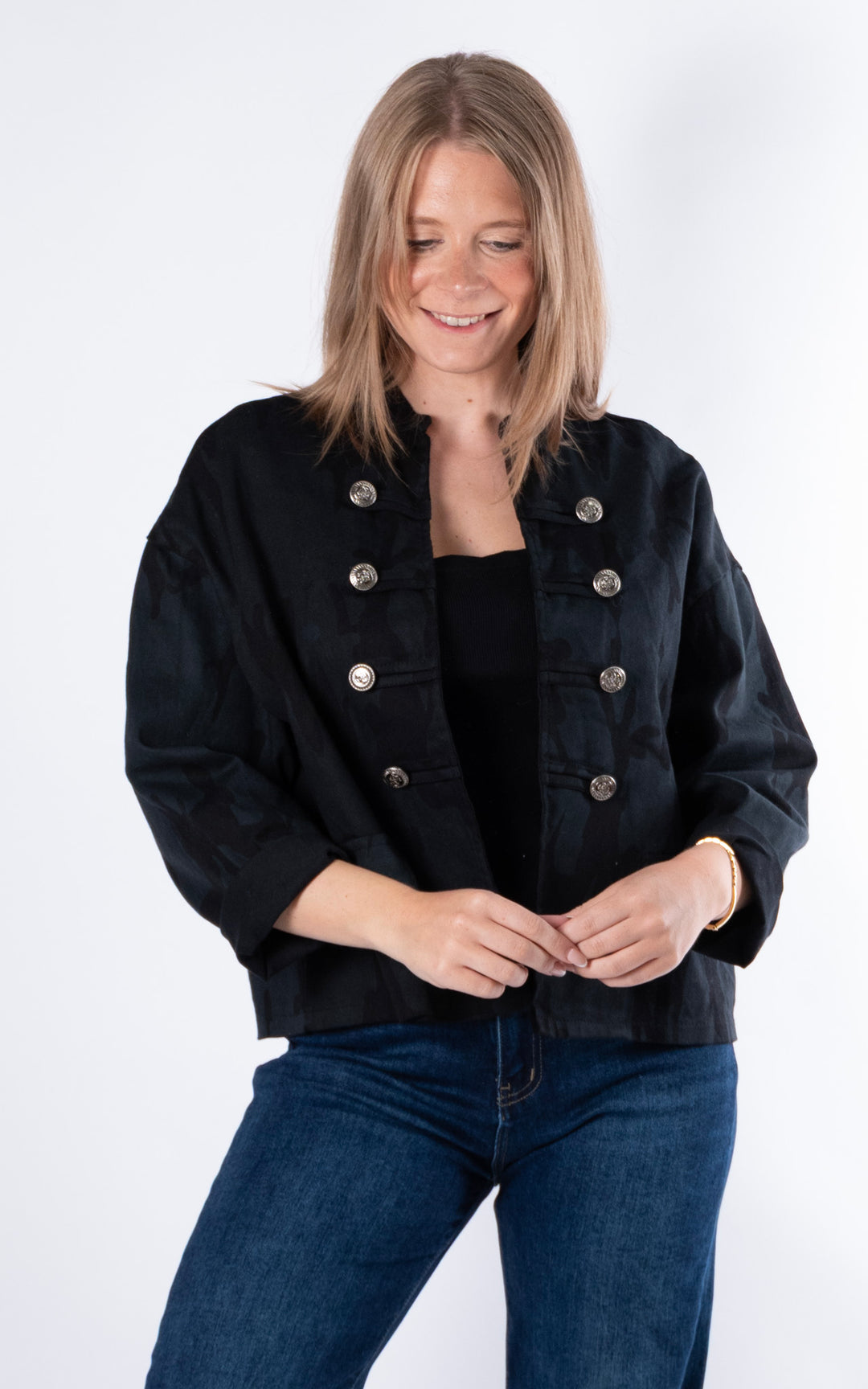 Kaisley Camo Jacket | Black