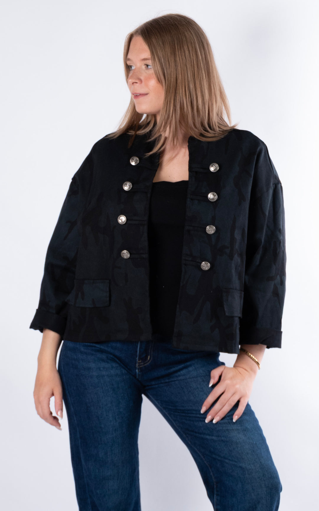 Kaisley Camo Jacket | Black