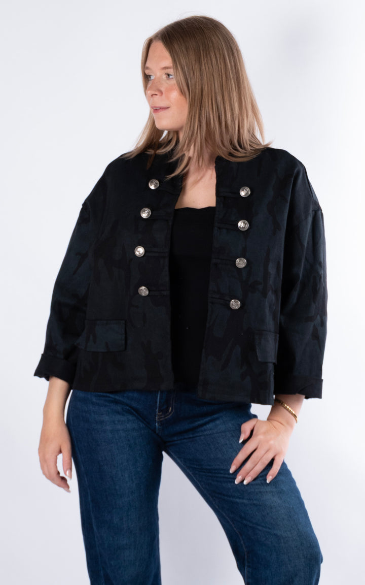 Kaisley Camo Jacket | Black