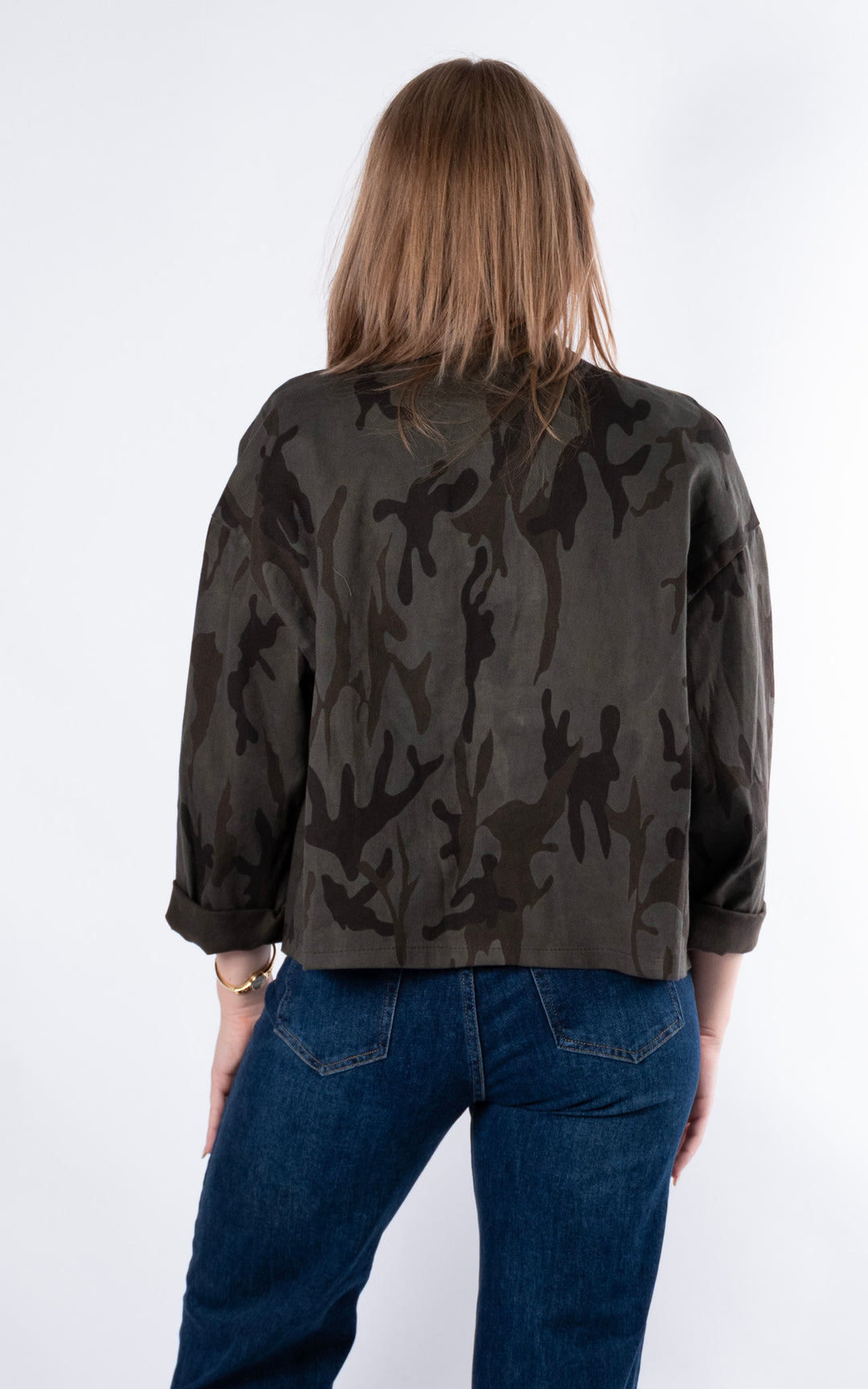 Kaisley Camo Jacket | Chocolate