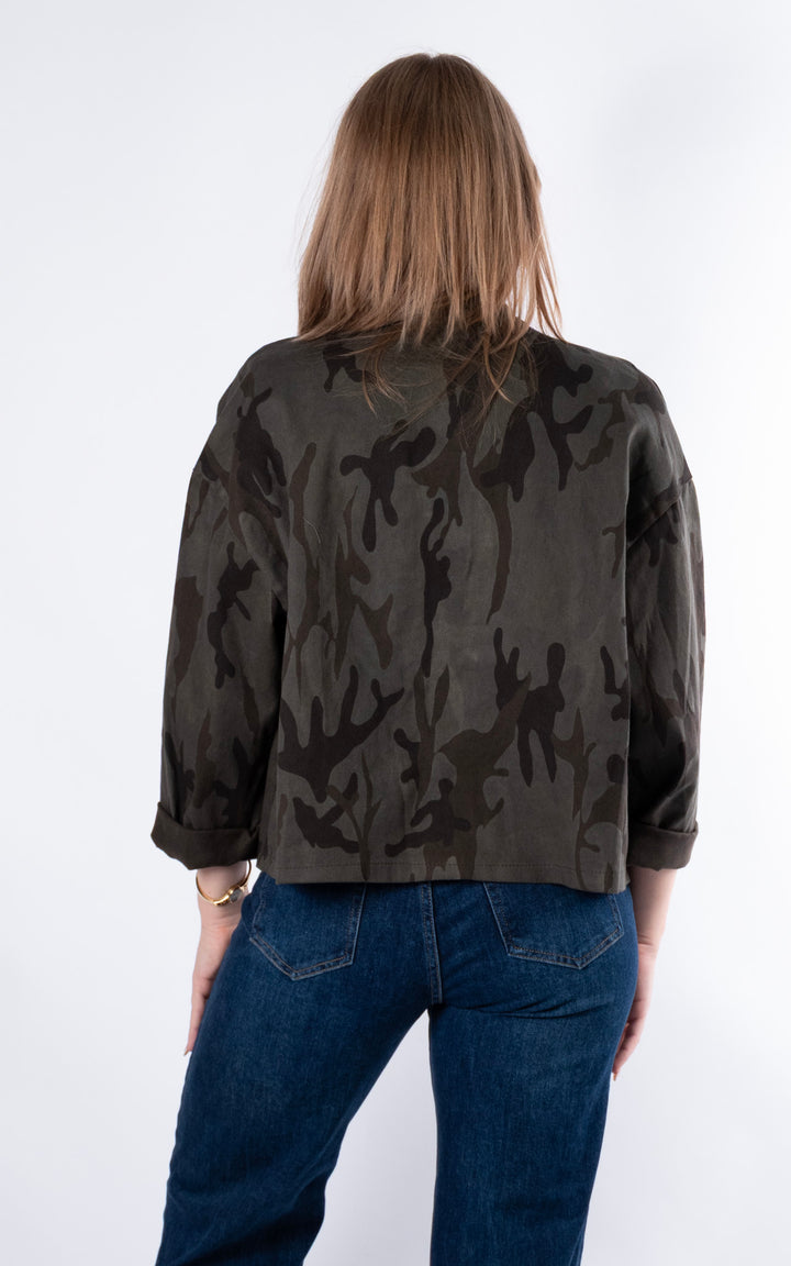 Kaisley Camo Jacket | Chocolate