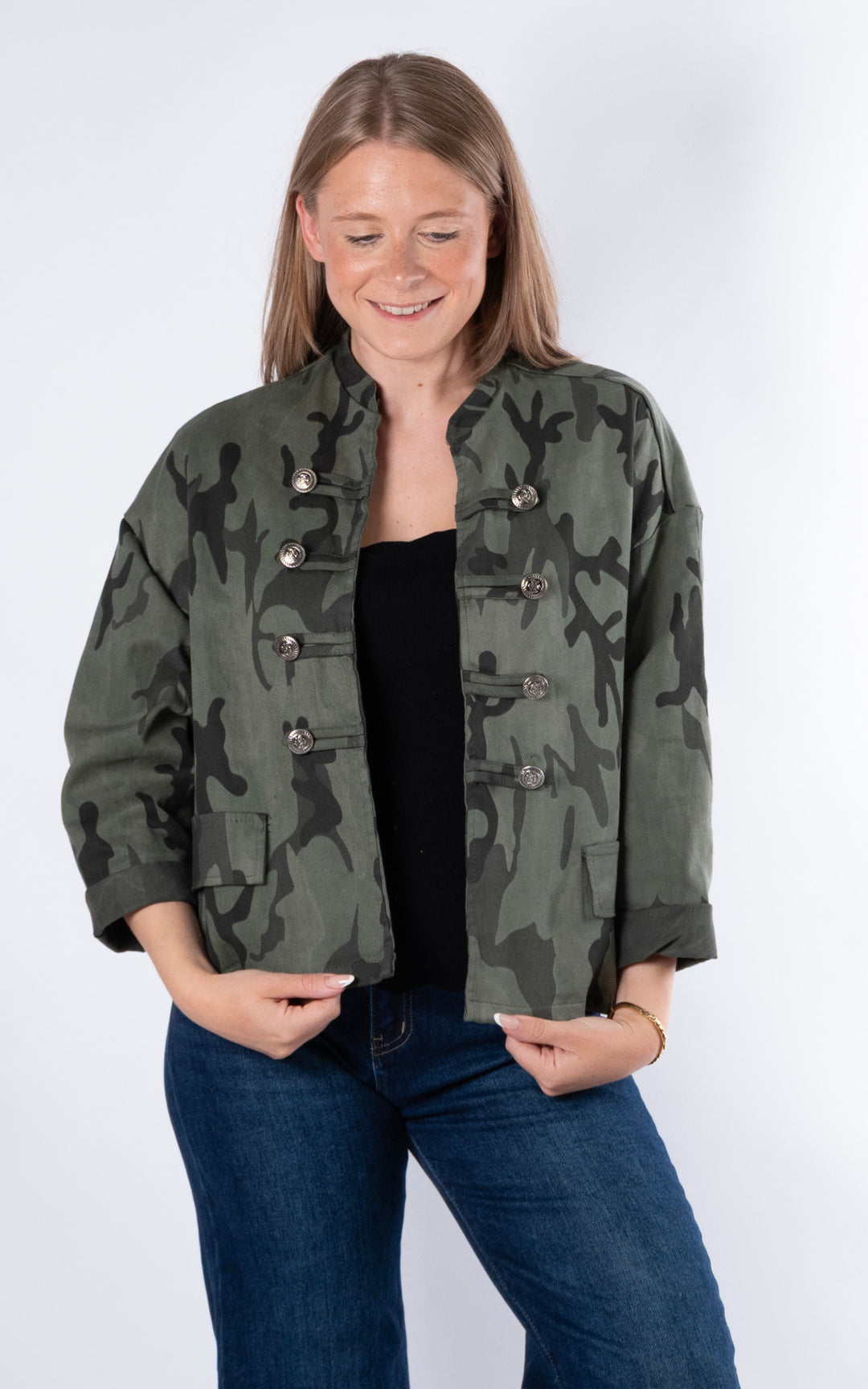 Kaisley Camo Jacket | Khaki