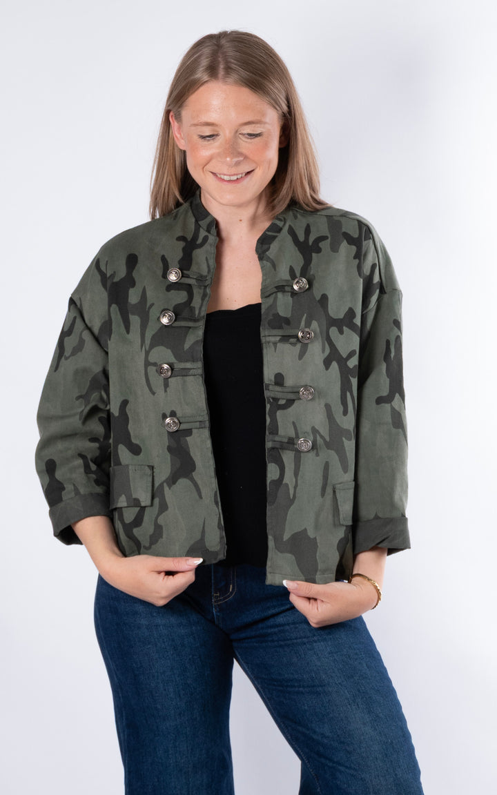 Kaisley Camo Jacket | Khaki
