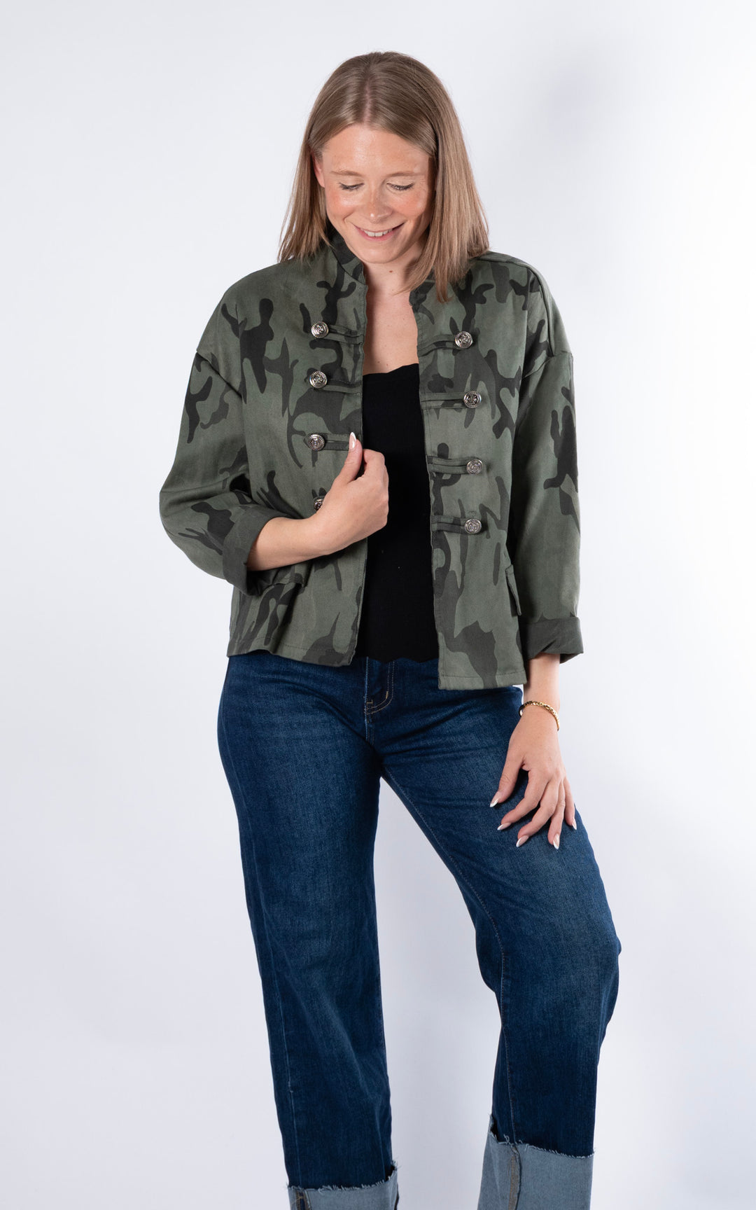 Kaisley Camo Jacket | Khaki