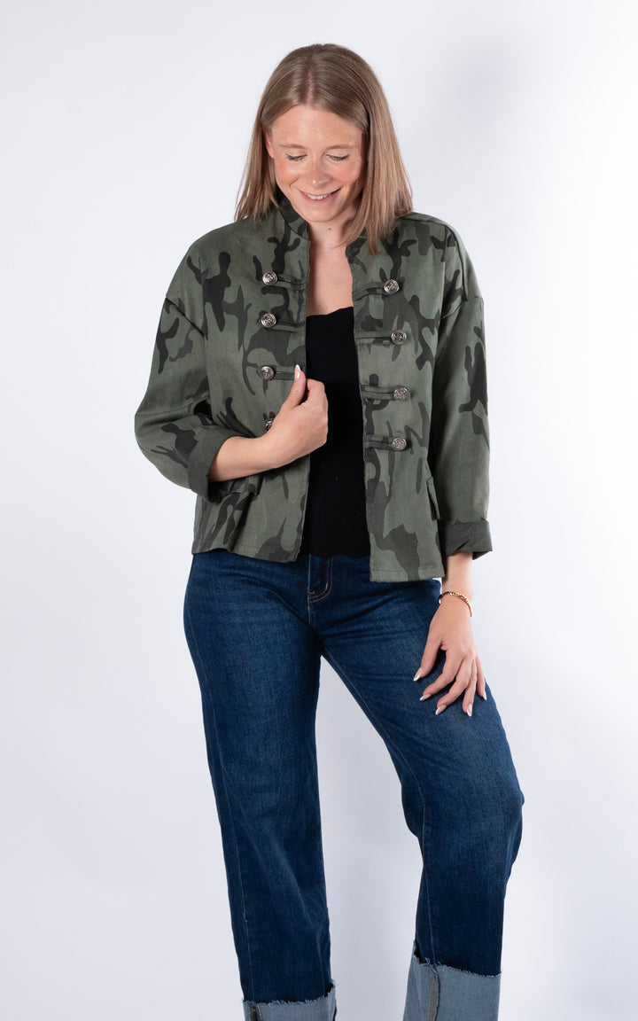 Kaisley Camo Jacket | Khaki