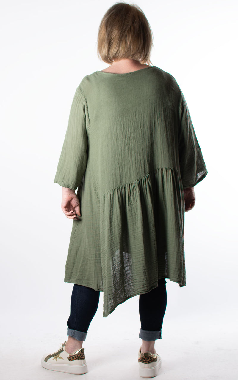 Kara Cotton Dress | Khaki