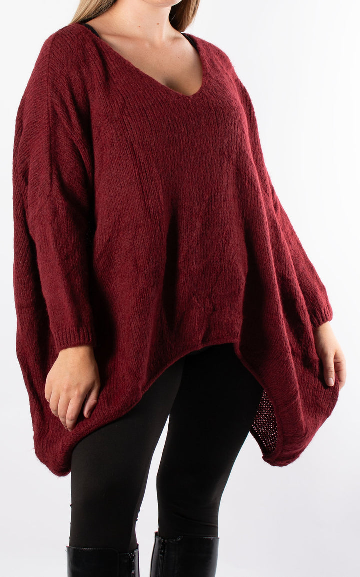 Kathleen Slouch Knit | Burgundy