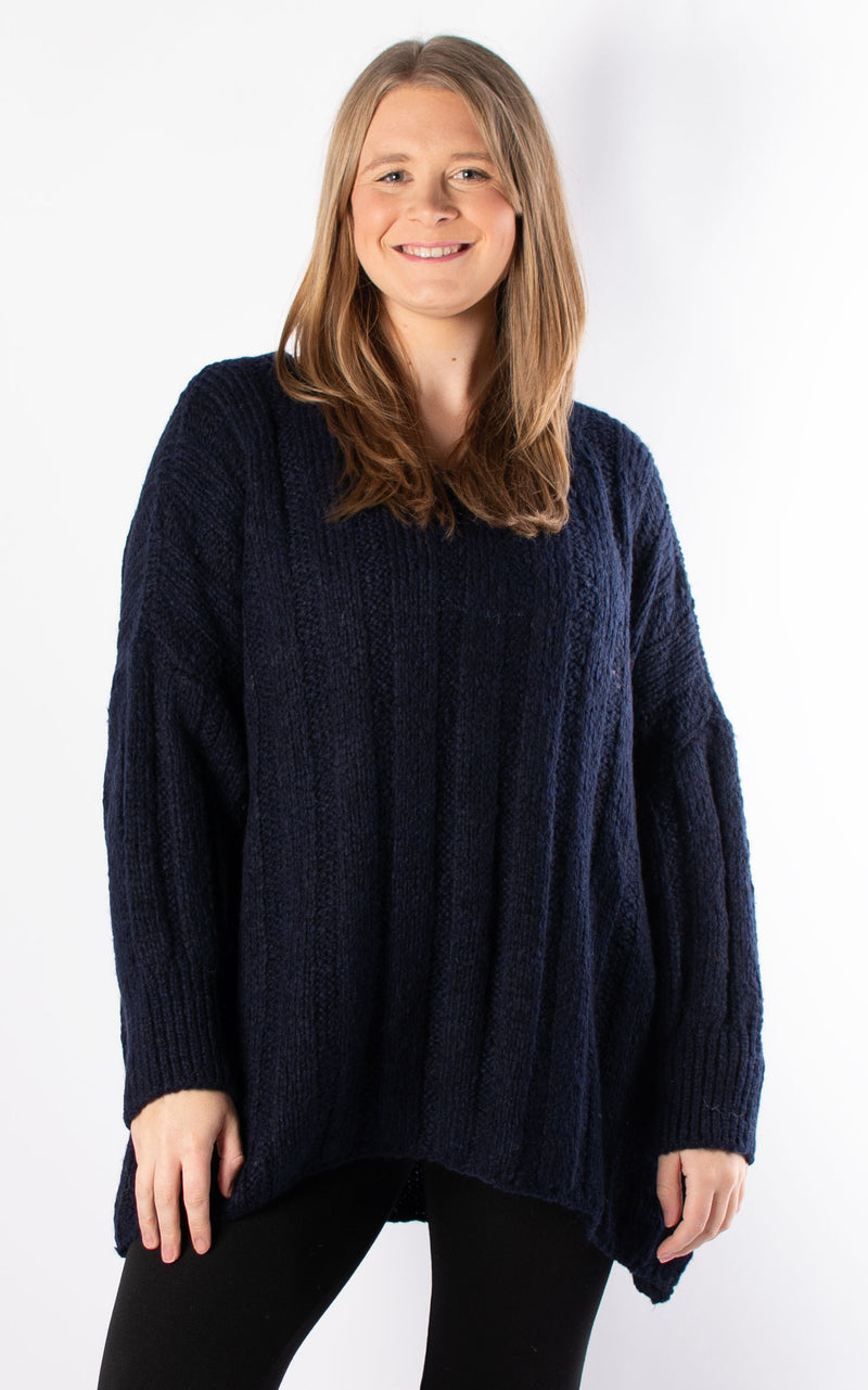 Kathy Chunky Knit | Navy