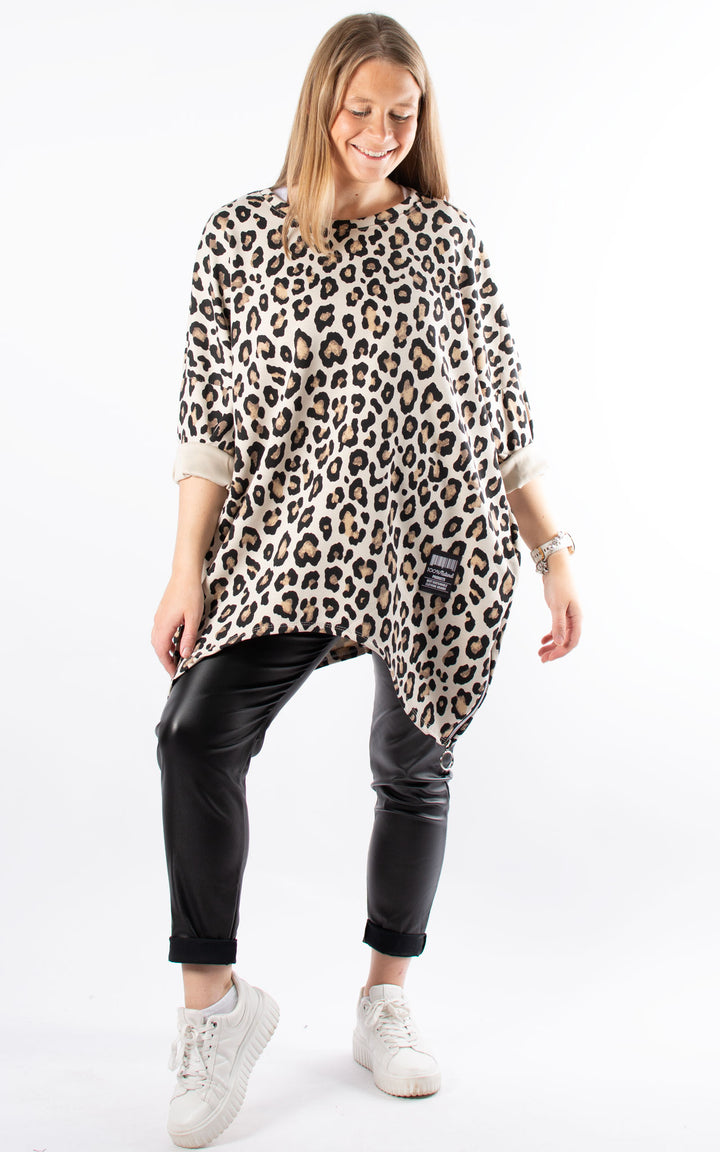 *PRE-ORDER* Keeley Tunic | Leopard | Beige