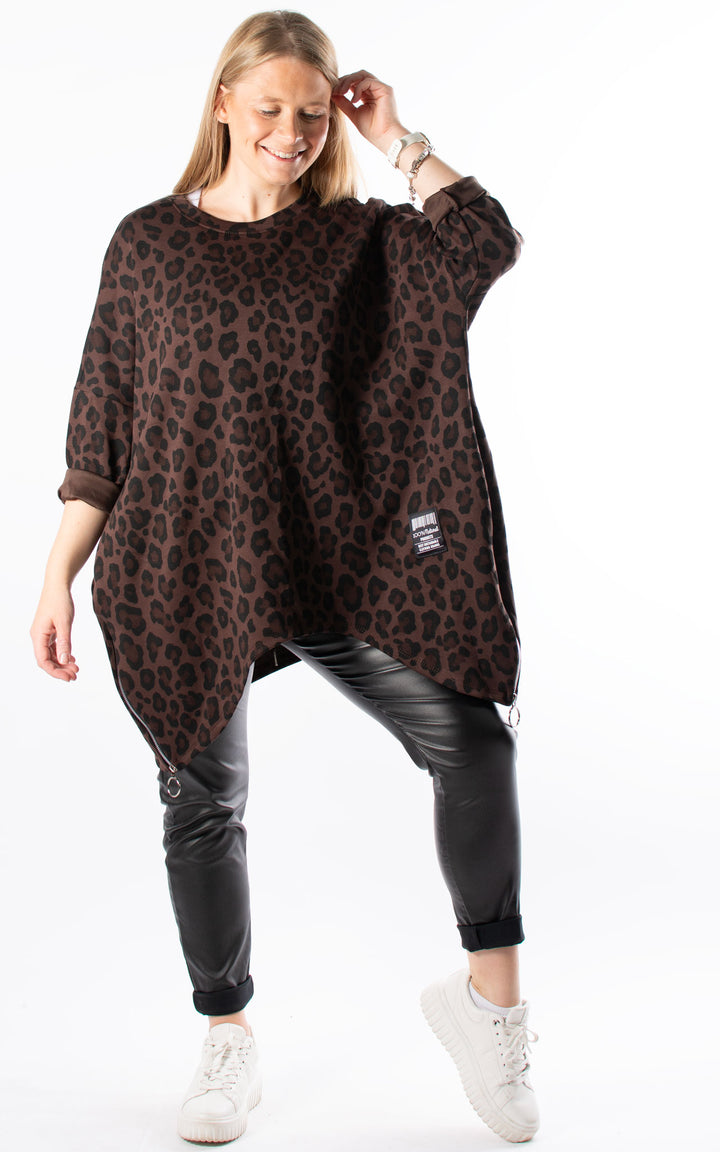 *PRE-ORDER* Keeley Tunic | Leopard | Chocolate