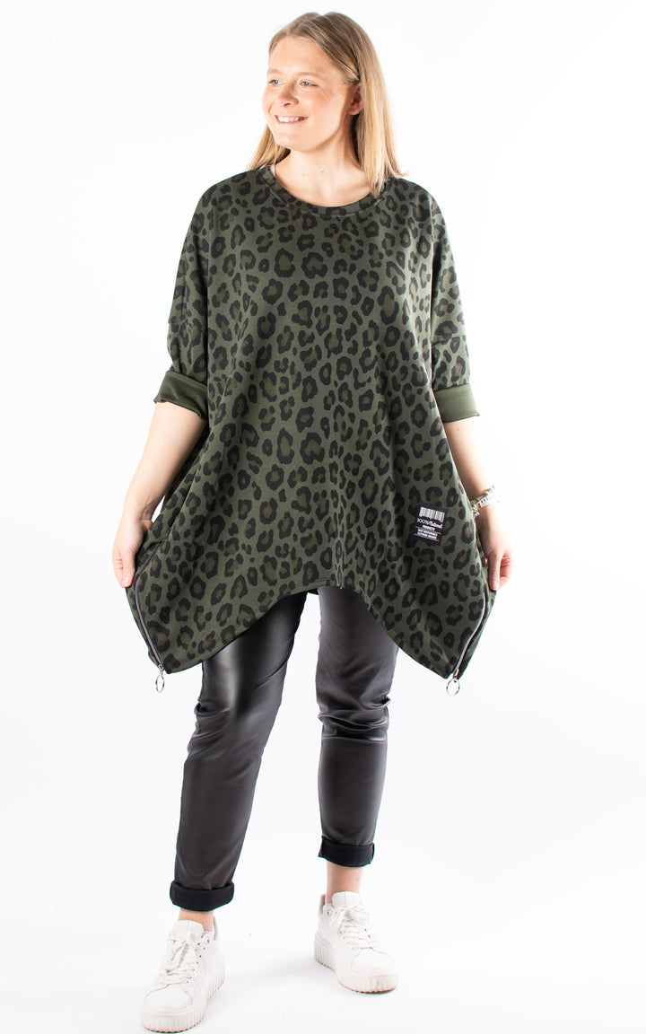 *PRE-ORDER* Keeley Tunic | Leopard | Khaki