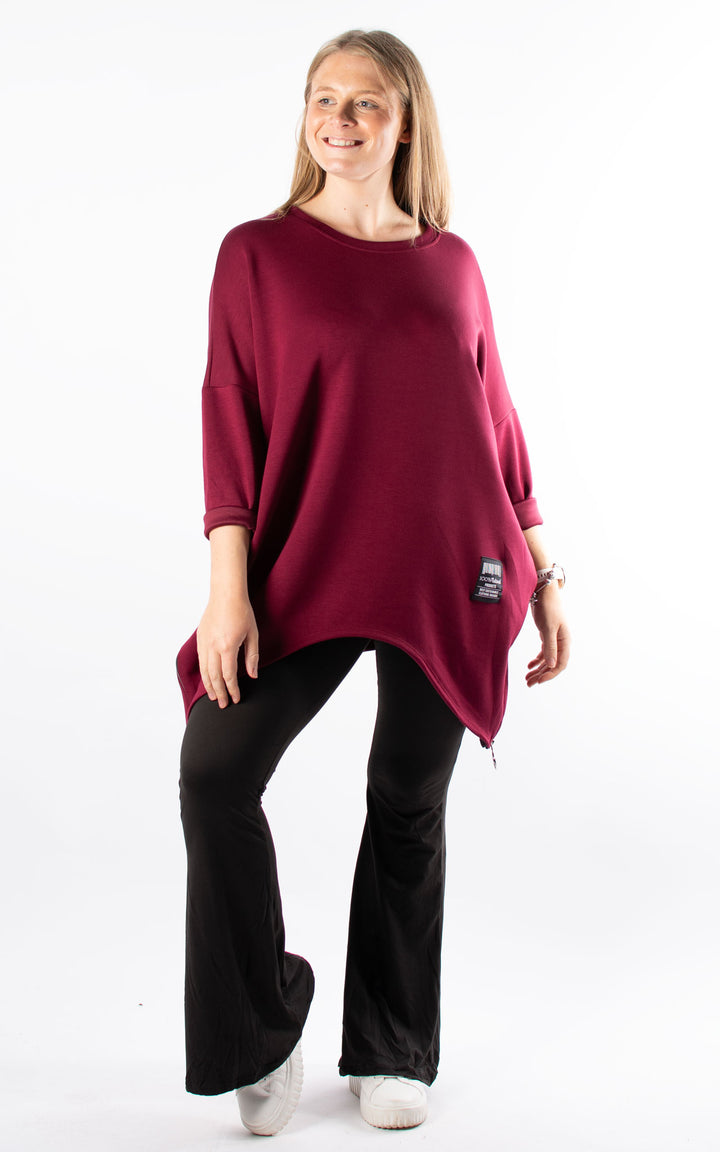 Keeley Tunic | Plain | Burgundy