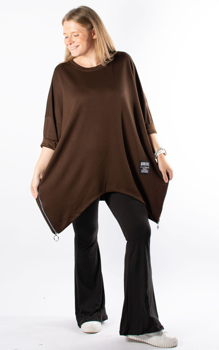 Keeley Tunic | Plain | Chocolate