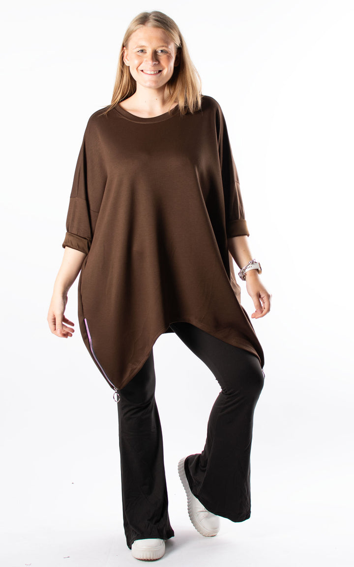 Keeley Tunic | Plain | Chocolate