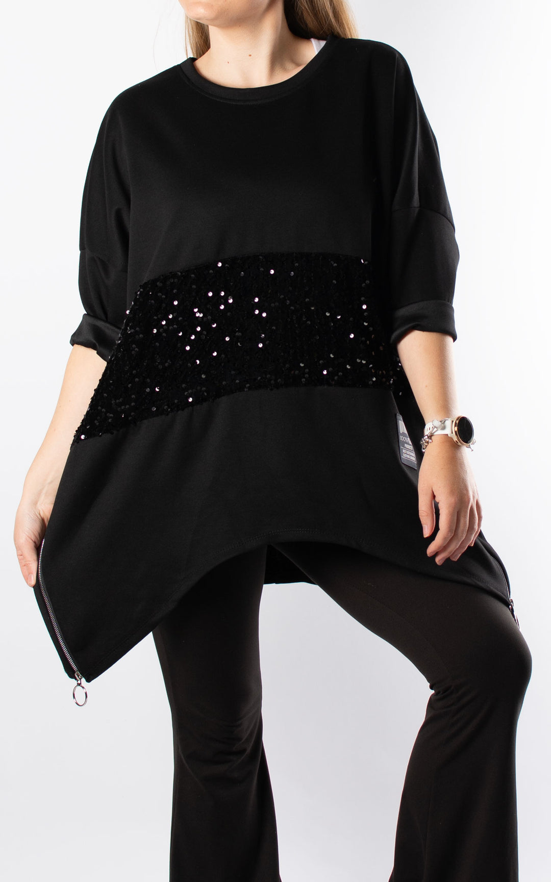 Keeley Tunic | Sequin | Black