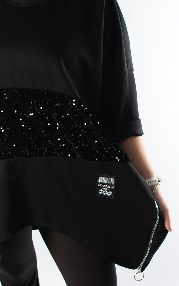 Keeley Tunic | Sequin | Black