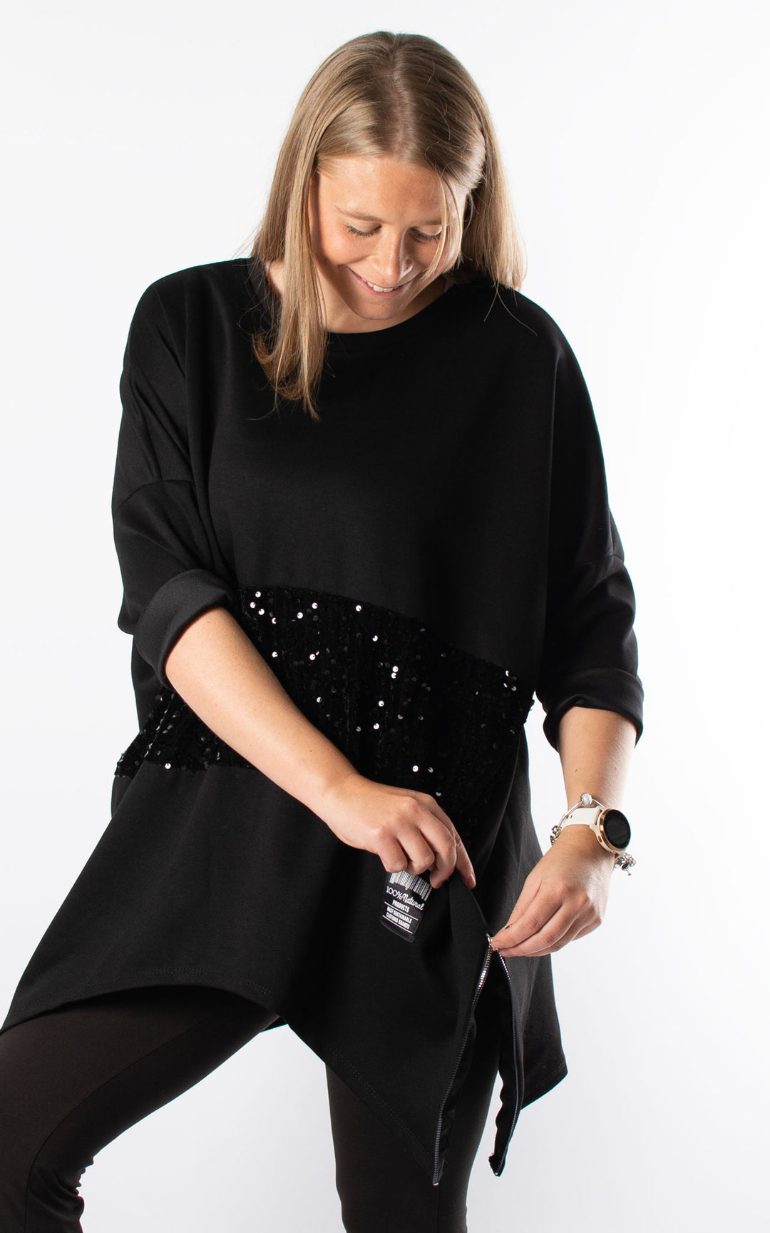 Keeley Tunic | Sequin | Black