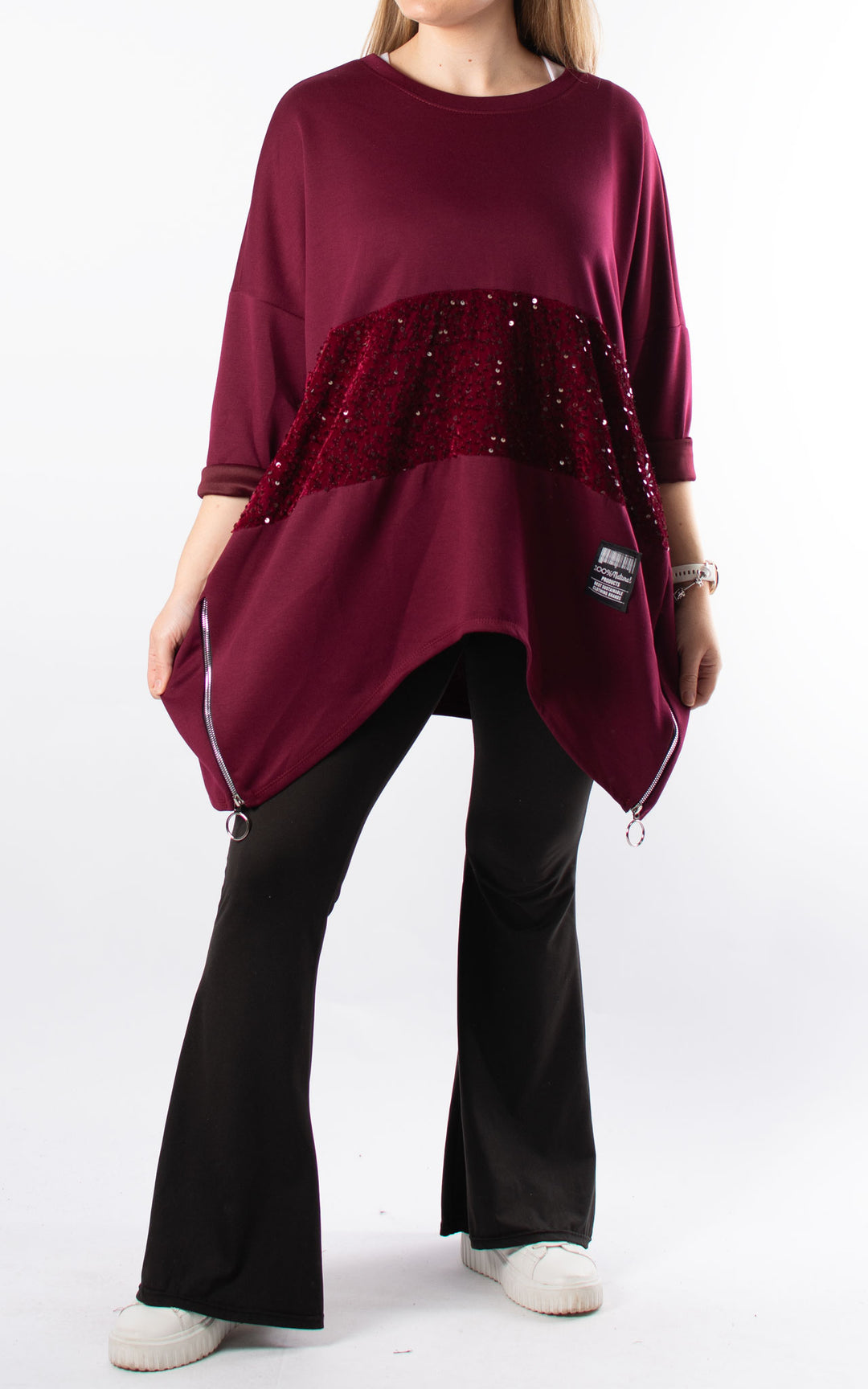 Keeley Tunic | Sequin | Burgundy