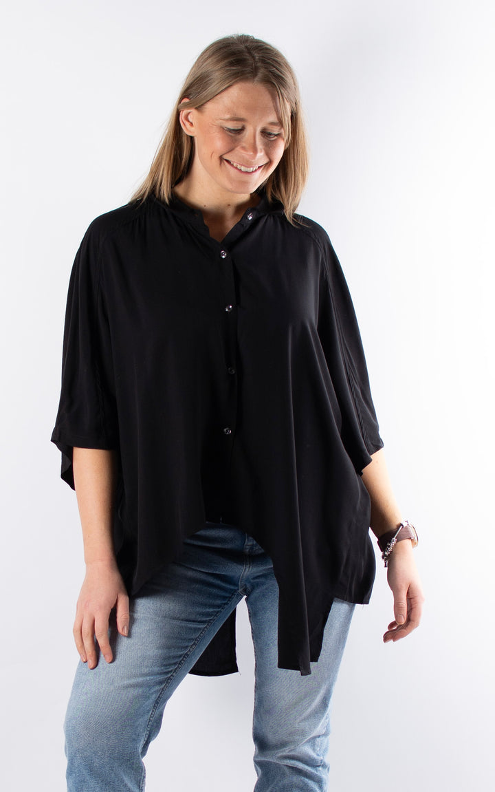 Kennedy Button Shirt | Black