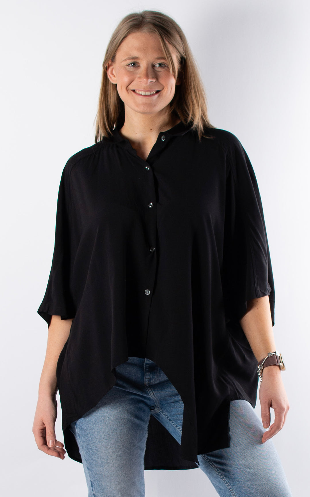 Kennedy Button Shirt | Black