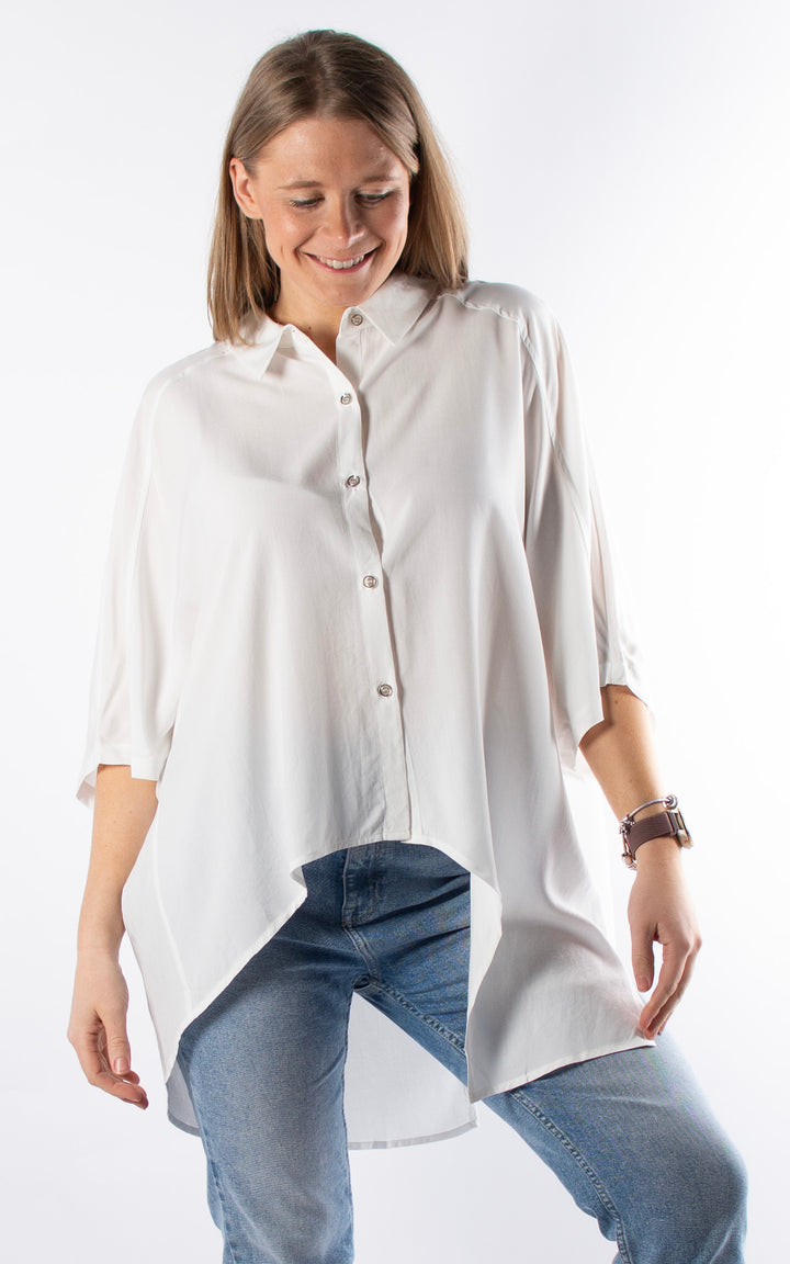 Kennedy Button Shirt | White