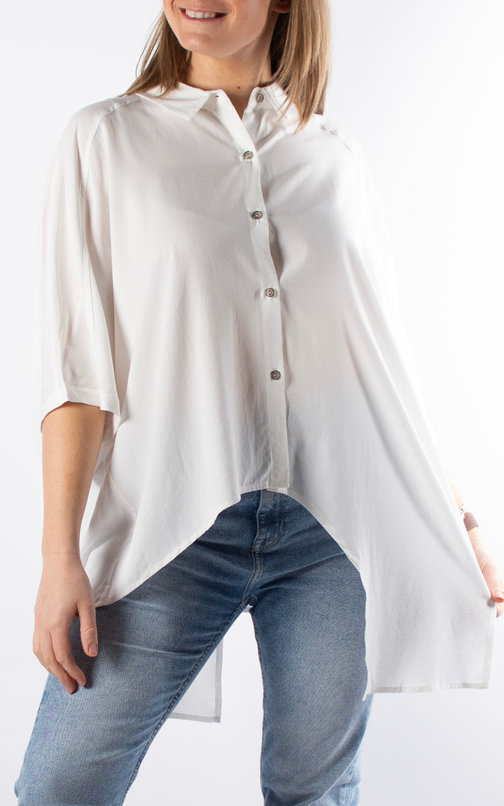 Kennedy Button Shirt | White