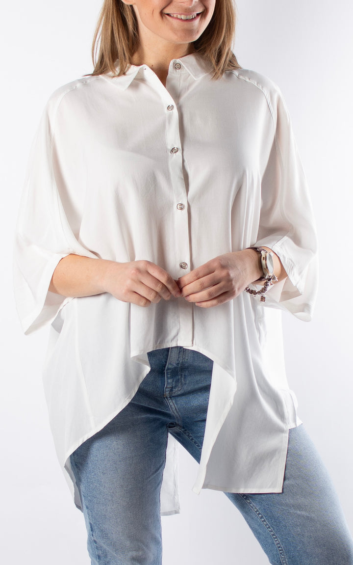 Kennedy Button Shirt | White