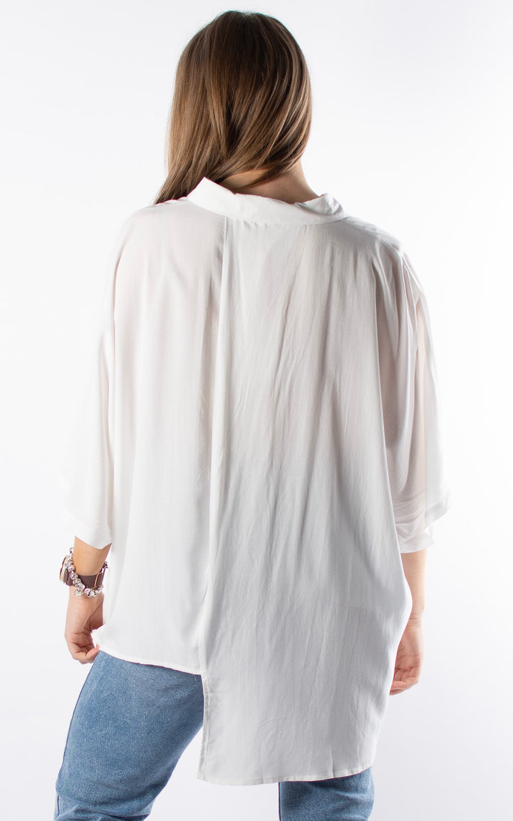 Kennedy Button Shirt | White