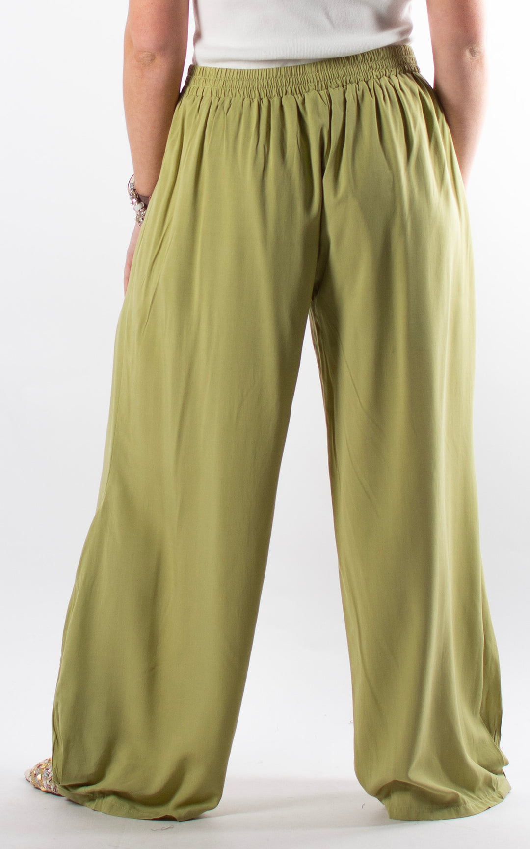 Kennedy Wide Leg Trouser | Green