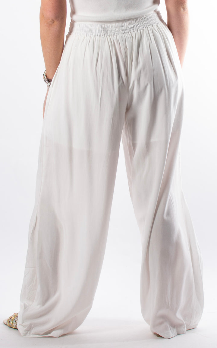 Kennedy Wide Leg Trouser | White