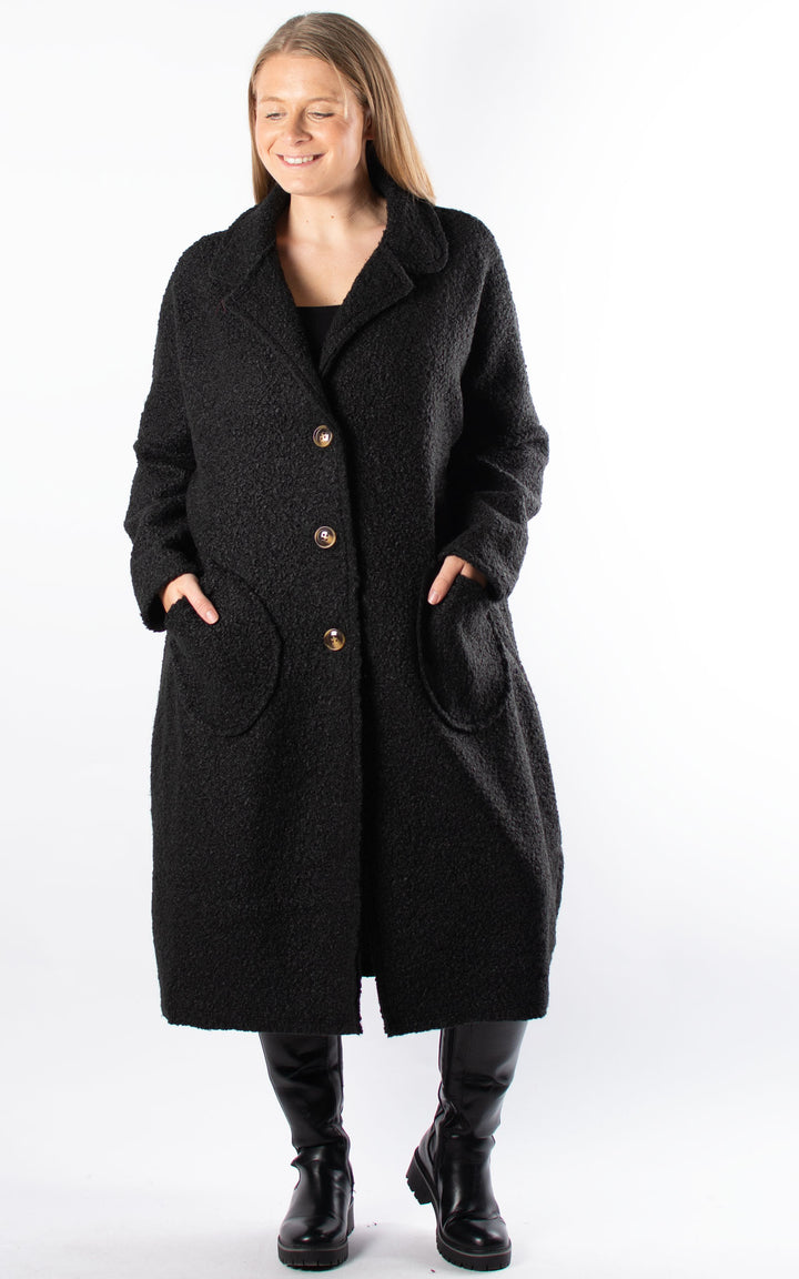 Kerry Boucle Coat | Black