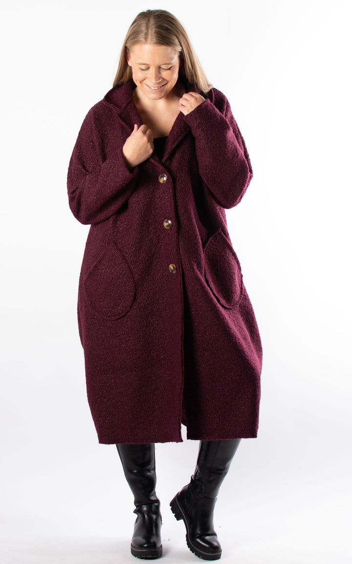 Kerry Boucle Coat | Plum