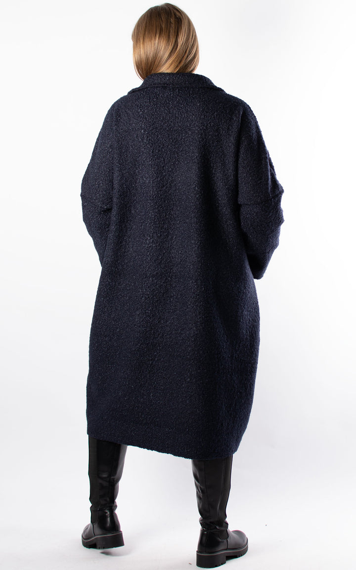 Kerry Boucle Coat | Navy