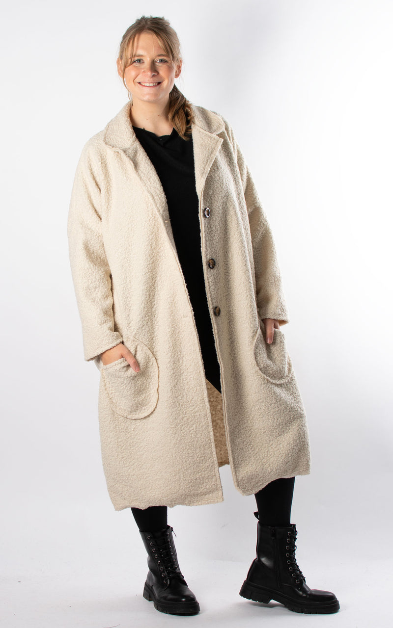 Kerry Boucle Coat | Oat