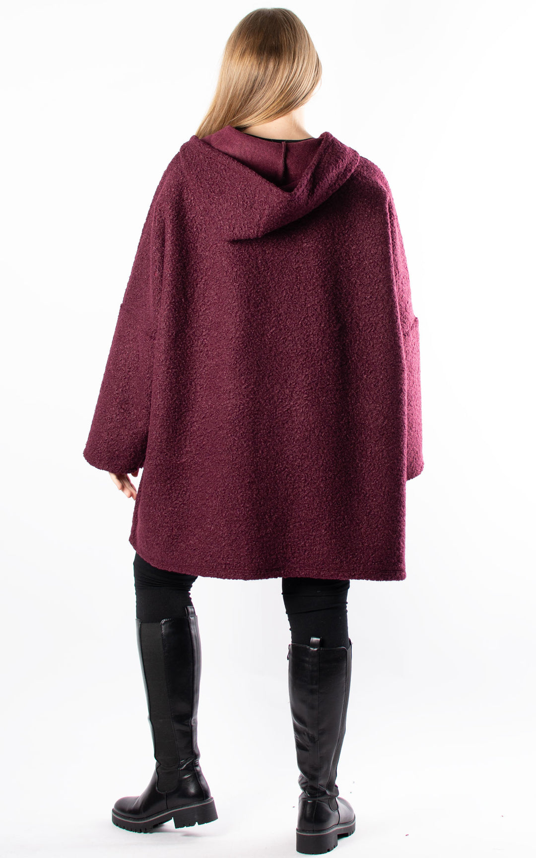 Kerry Boucle | Zip Up | Plum