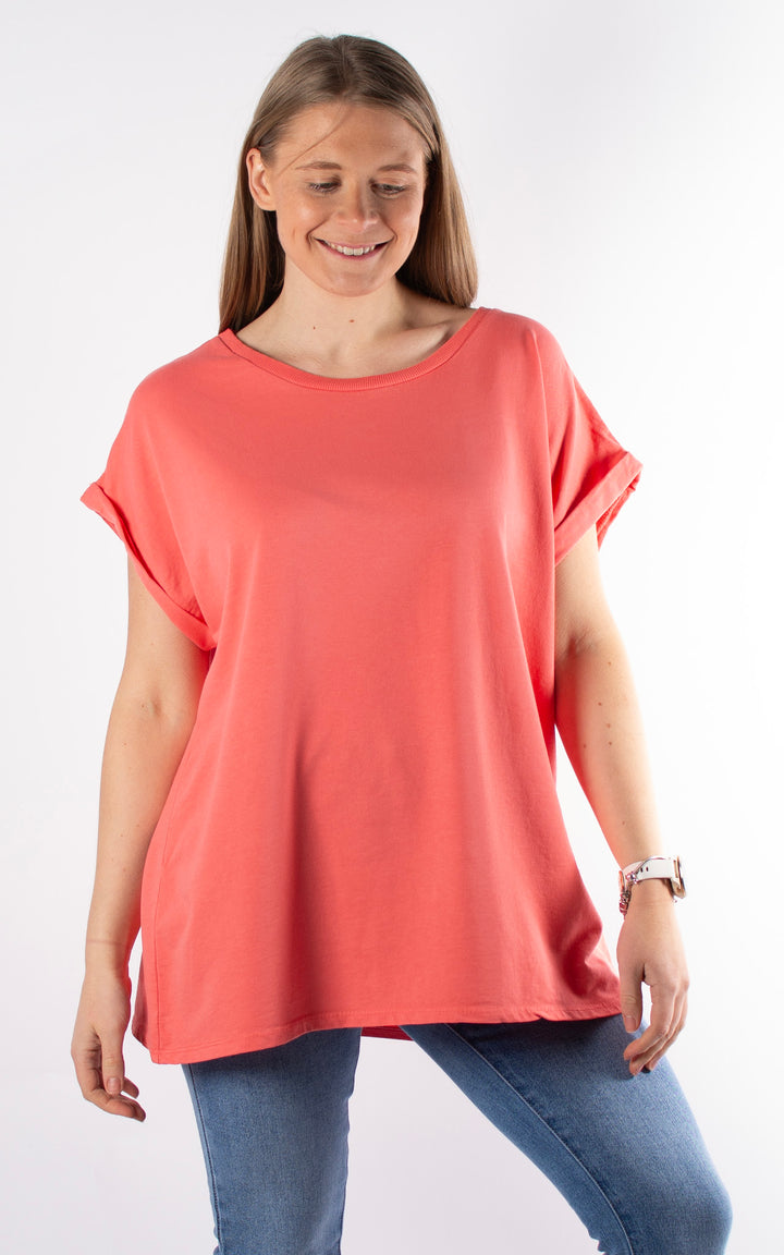 Khloe T-Shirt | Coral