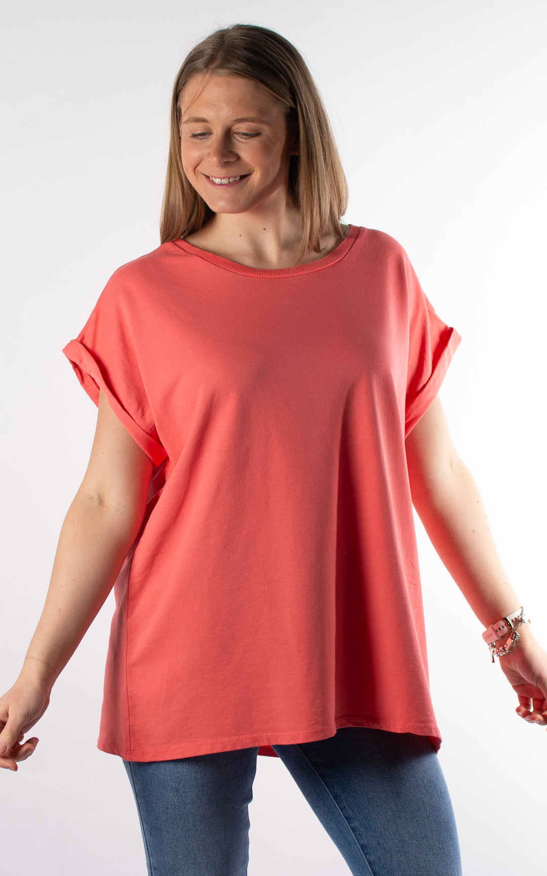 Khloe T-Shirt | Coral