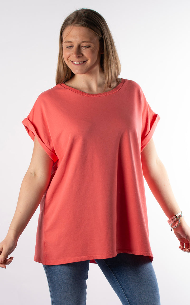 Khloe T-Shirt | Coral