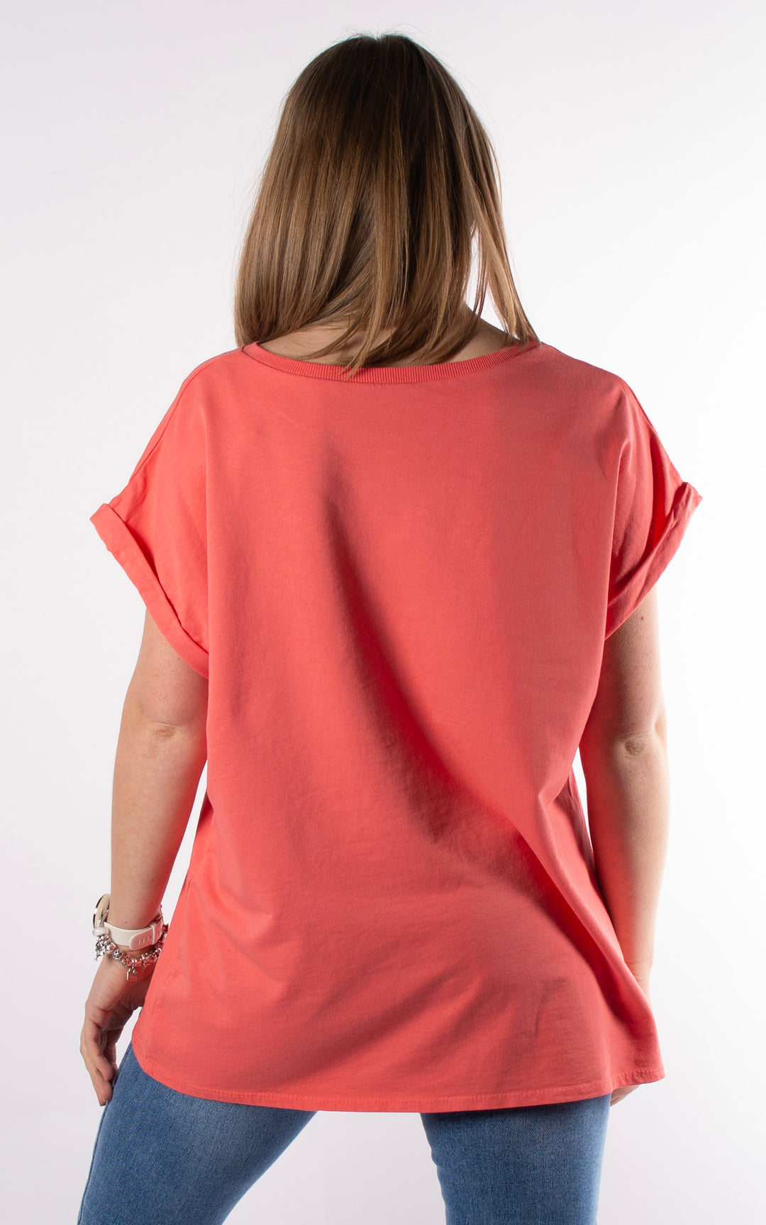 Khloe T-Shirt | Coral