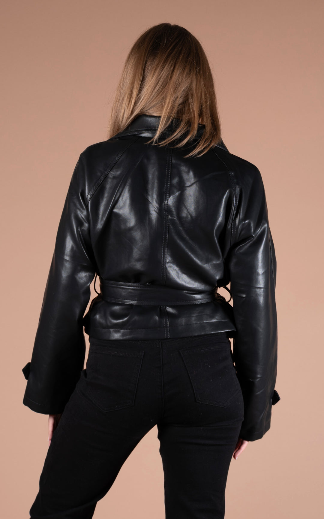 Kimora Faux Leather Jacket  | Black