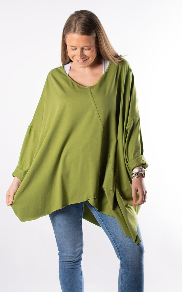 Kirsten Long Line Top | Green