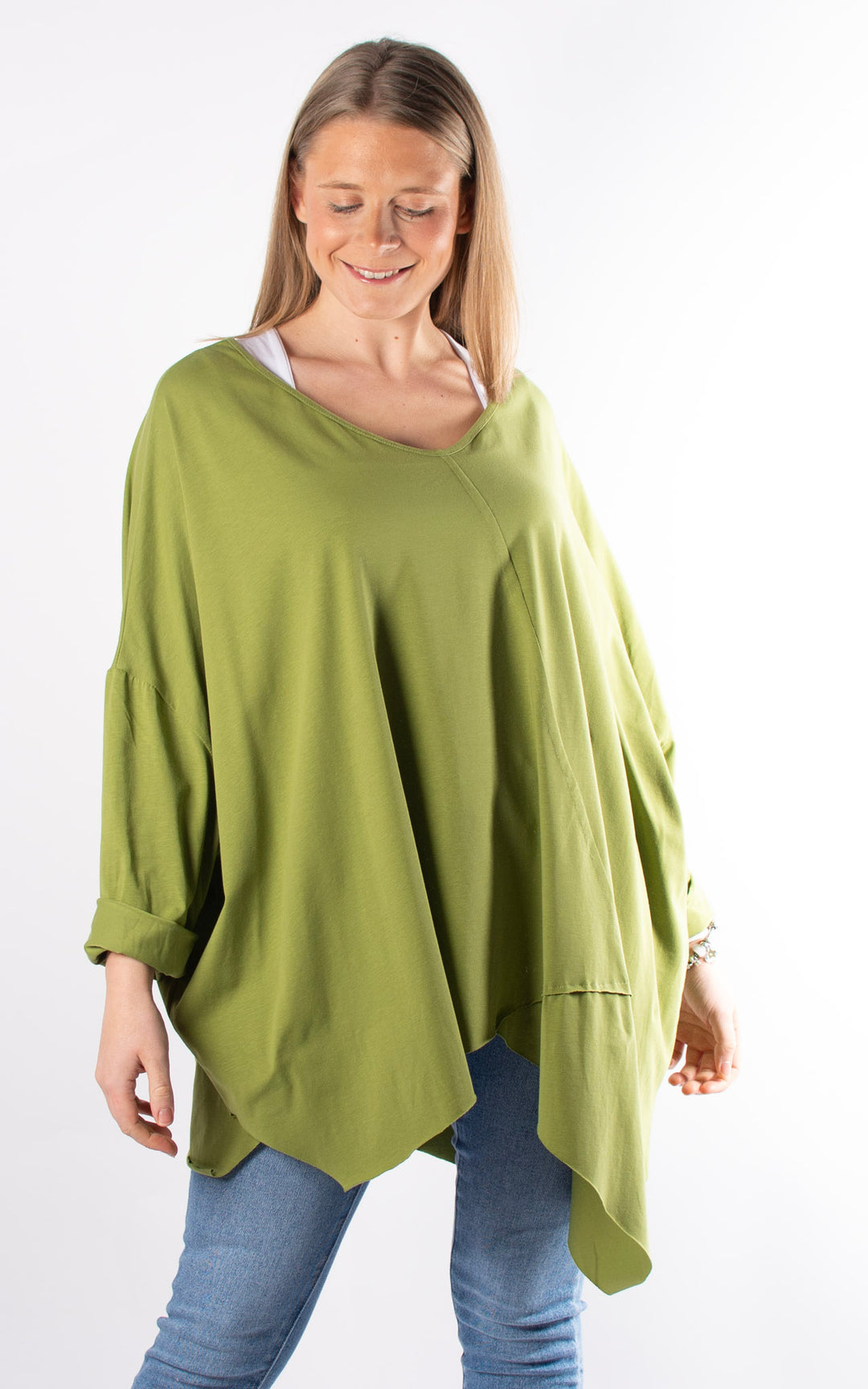 Kirsten Long Line Top | Green