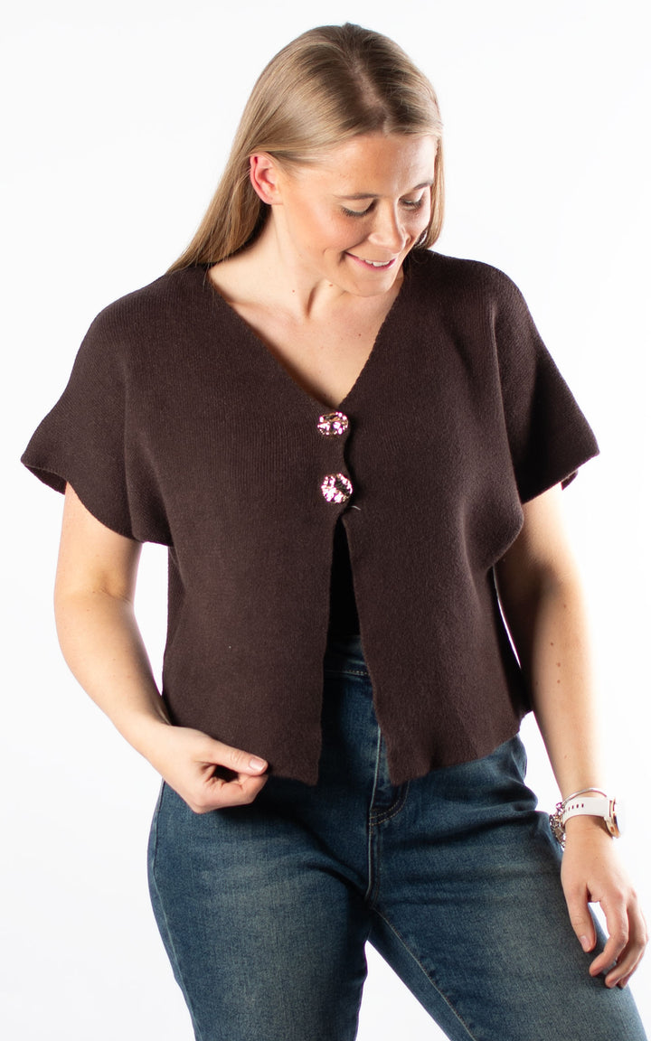 Knitted Cover Up | Chocolate
