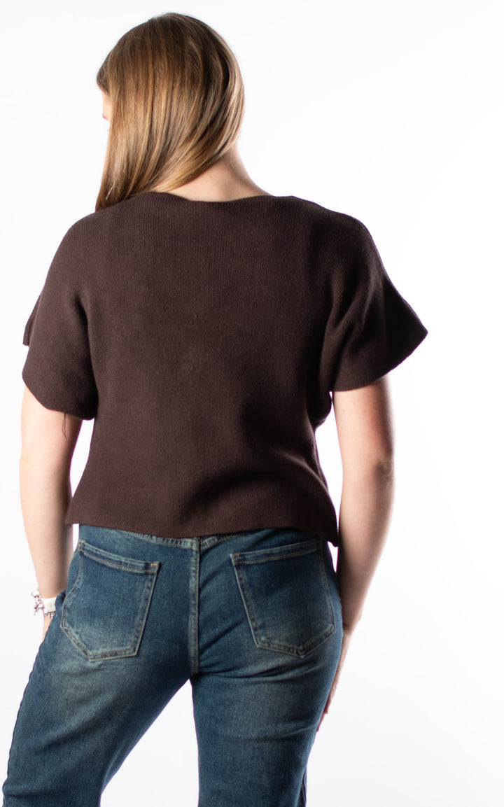 Knitted Cover Up | Chocolate