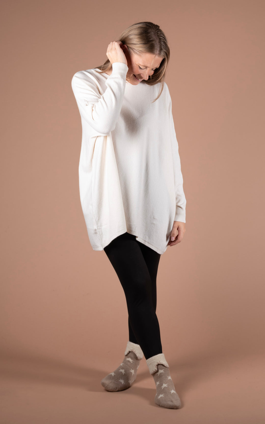 Kori Button Back Top | Beige